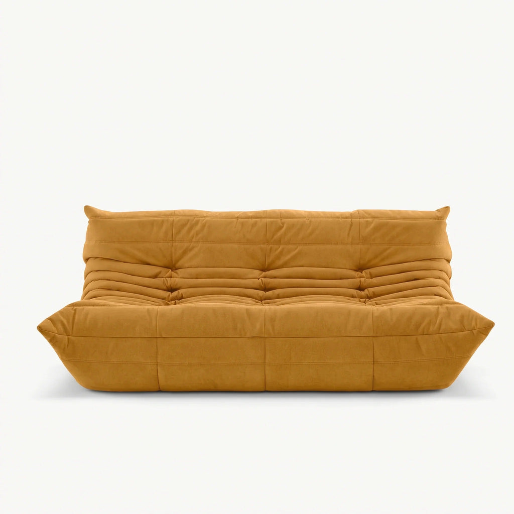 LUMA Maxi – Lounge-Sofa 3-Sitzer Honiggelb, komprimiert geliefert – Ansicht 3