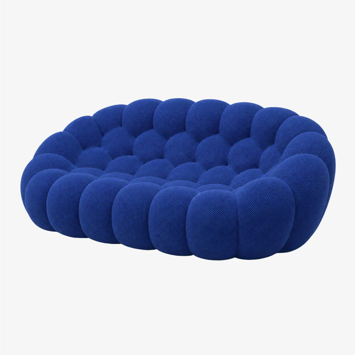 BULÉA – Design-Sofa 2-Sitzer Königsblau, komprimiert geliefert