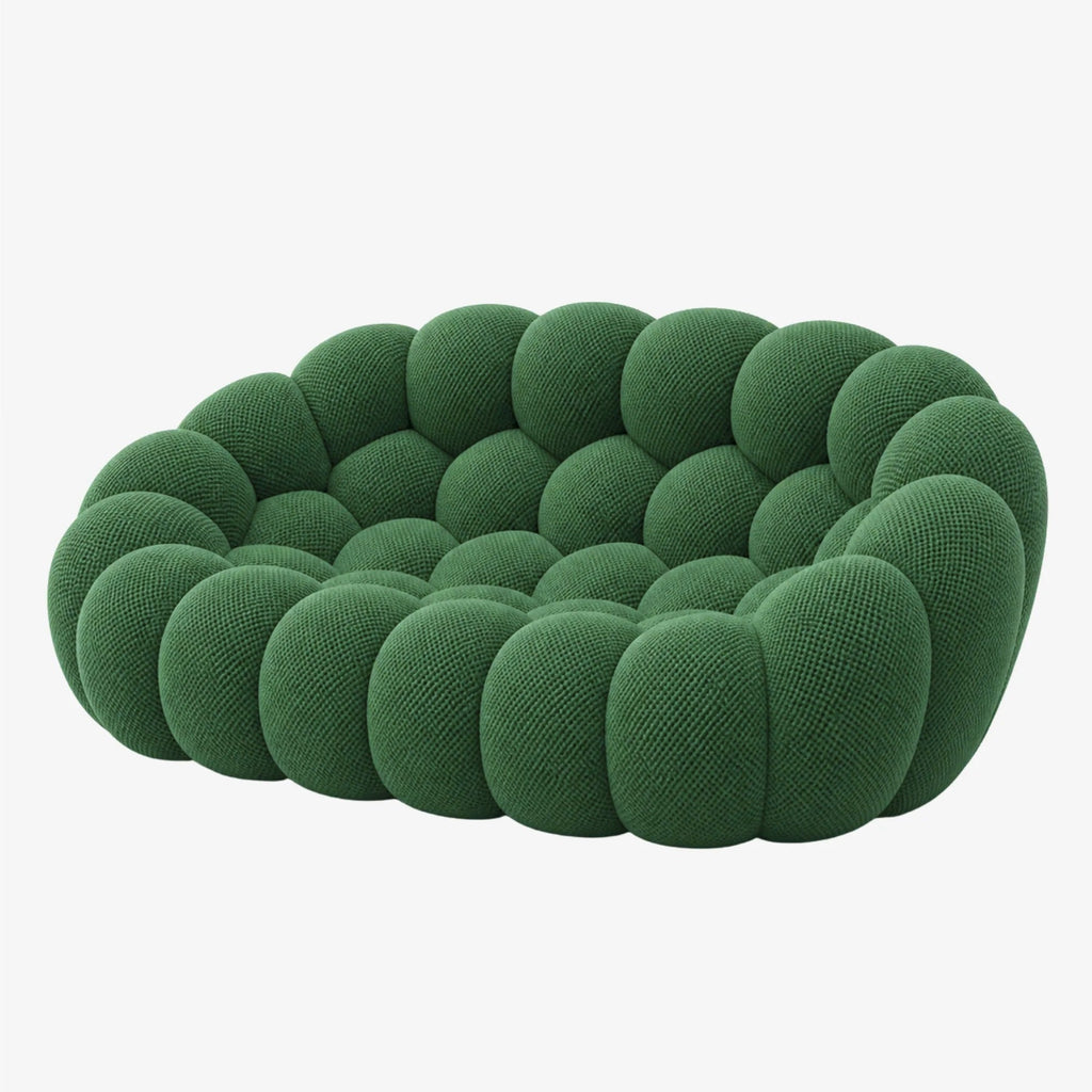 BULÉA – Design-Sofa 2-Sitzer Waldgrün, komprimiert geliefert