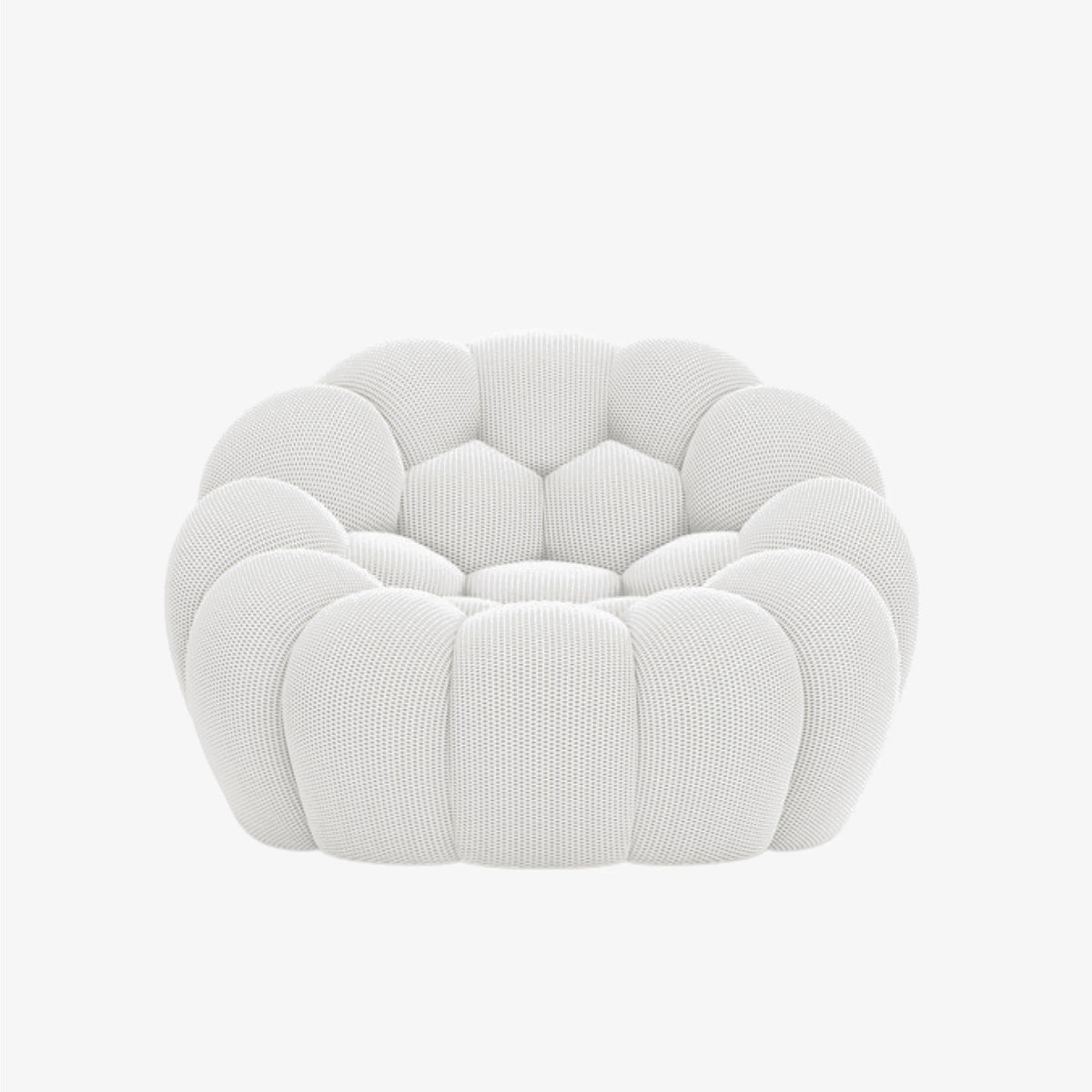 BULÉA Mini – Design-Sessel Schneeweiß, komprimiert geliefert – Ansicht 3