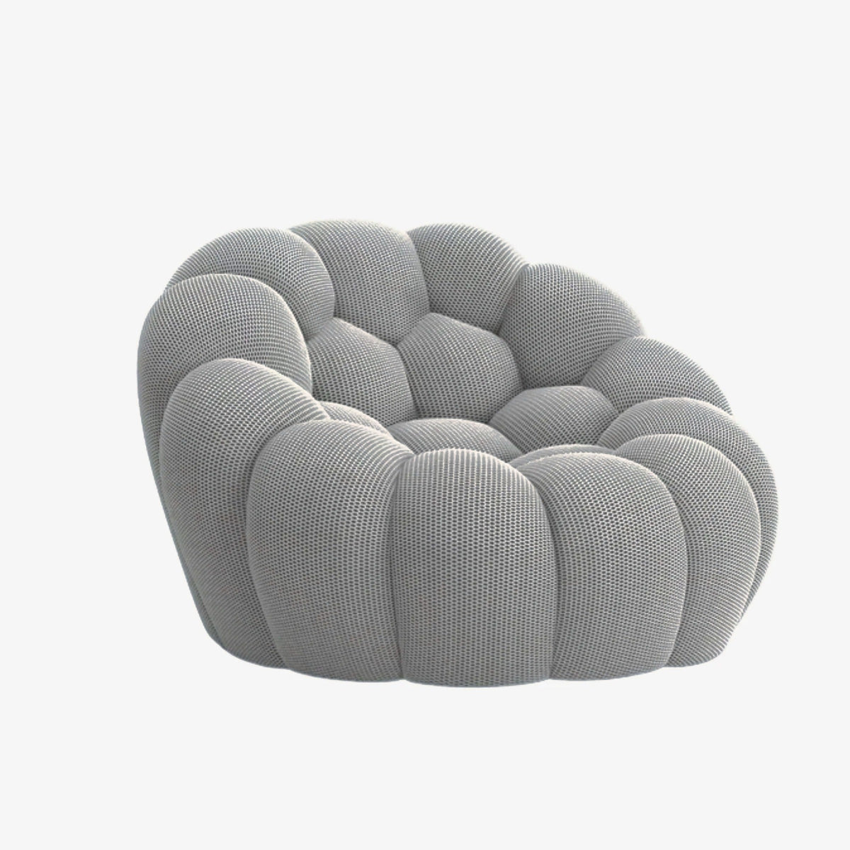 BULÉA Mini – Design-Sessel Mausgrau, komprimiert geliefert