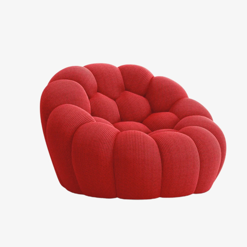 BULÉA Mini – Design-Sessel Korallenrot, komprimiert geliefert