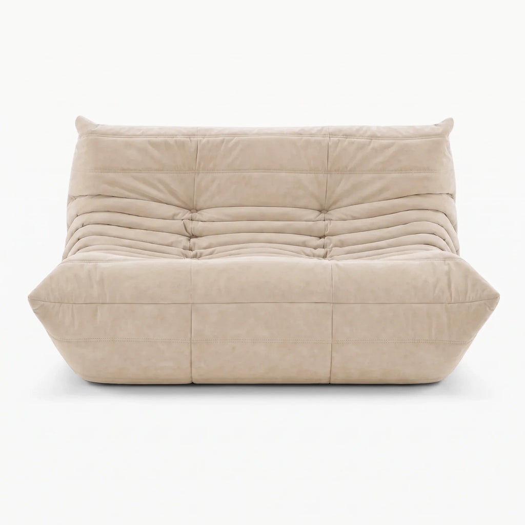 LUMA – Lounge-Sofa 2-Sitzer Sandbeige, komprimiert geliefert – Ansicht 3