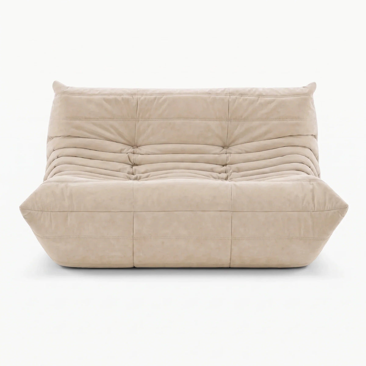LUMA – Lounge-Sofa 2-Sitzer Sandbeige, komprimiert geliefert – Ansicht 3