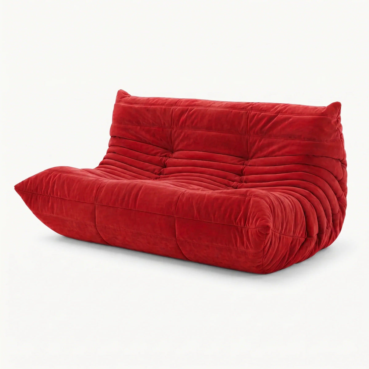 LUMA – Lounge-Sofa 2-Sitzer Karminrot, komprimiert geliefert