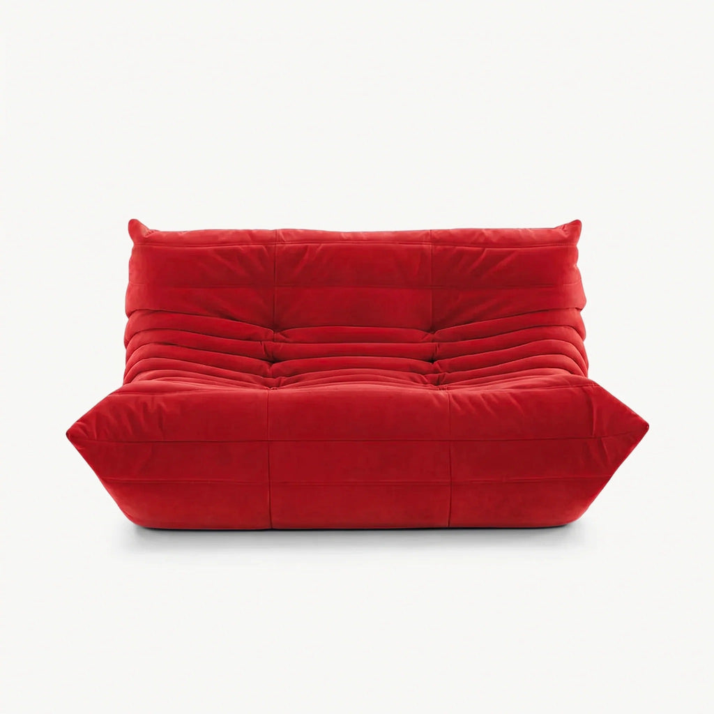 LUMA – Lounge-Sofa 2-Sitzer Karminrot, komprimiert geliefert – Ansicht 3