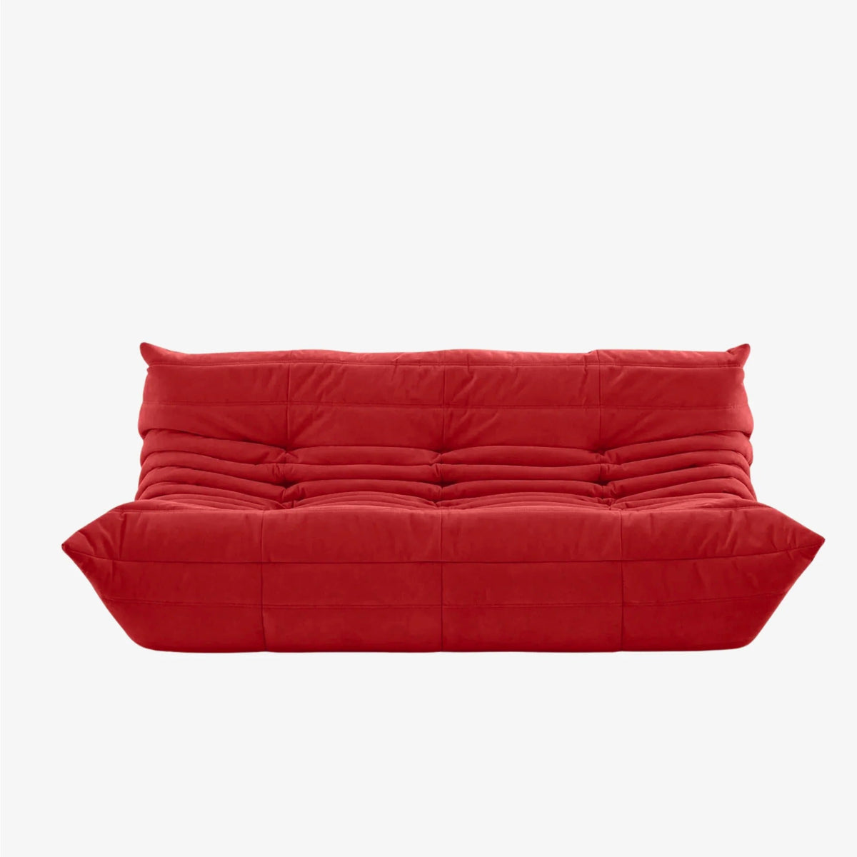 LUMA Maxi – Lounge-Sofa 3-Sitzer Karminrot, komprimiert geliefert – Ansicht 3