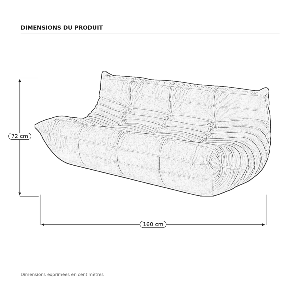 LUMA Maxi – Lounge-Sofa 3-Sitzer Perlgrau, komprimiert geliefert – Ansicht 7