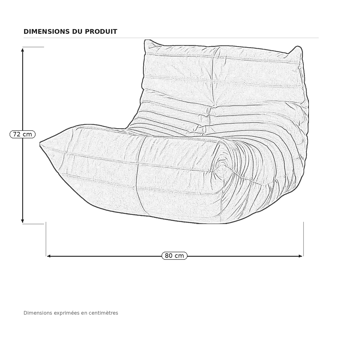 LUMA Mini – Lounge-Sessel Graphitschwarz, komprimiert geliefert – Ansicht 7
